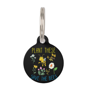 Placa Para Mascotas Arte de apicultor Planta estas Salva a las Abejas