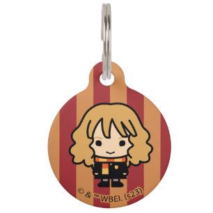 Placa Para Mascotas Arte de caricatura de Hermione Granger