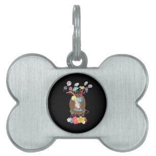 Placa Para Mascotas Arte de Coco Lemonade de la naturaleza tropical