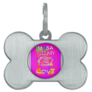 Placa Para Mascotas Arte de inspiración en una colina rosa