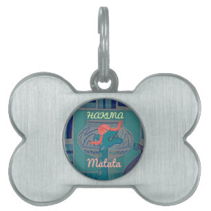 Placa Para Mascotas Arte de jirafa lúdico: Un destello africano
