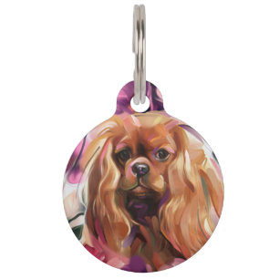 Placa para mascotas   Arte de Ruby Cavalier