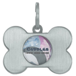 Placa Para Mascotas Arte popular de observación de AnyaC