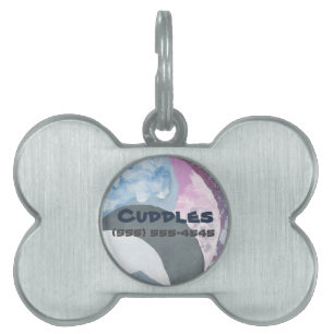 Placa Para Mascotas Arte popular de observación de AnyaC