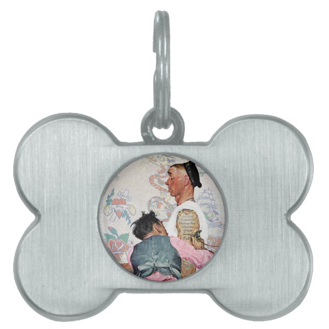 Placa Para Mascotas Artista del tatuaje (Frente)