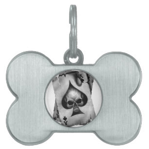 Placa Para Mascotas As del cráneo de las espadas