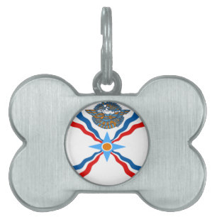 Placa Para Mascotas Asirio-Bandera