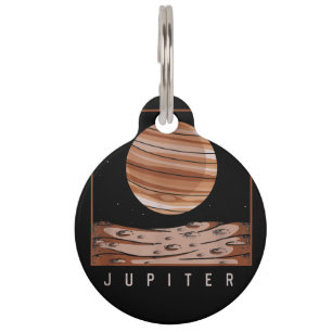 Placa Para Mascotas Astronomía del Planeta de Júpiter, en el espacio e