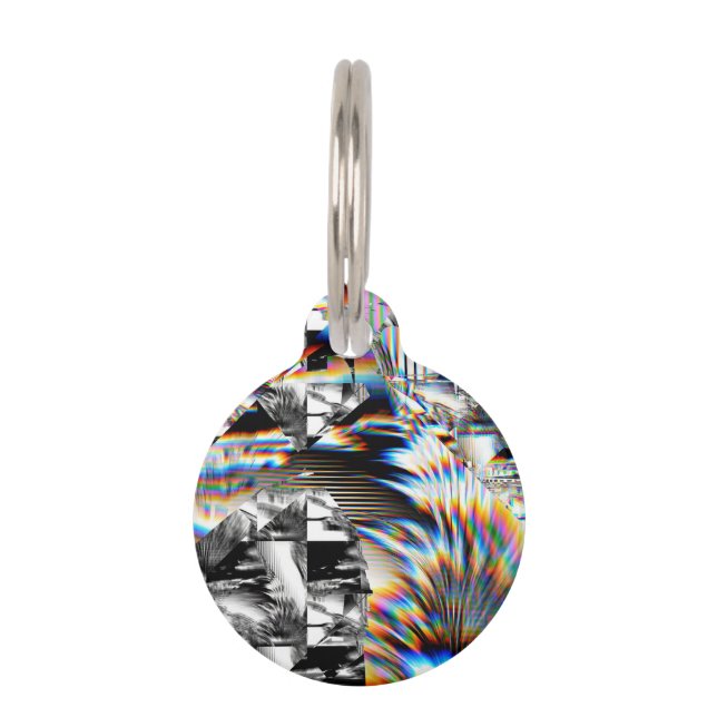 Placa Para Mascotas Ataque con arco iris (Anverso)