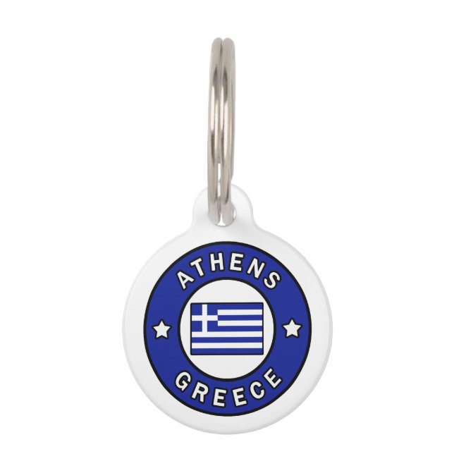 Placa Para Mascotas Atenas Grecia (Anverso)