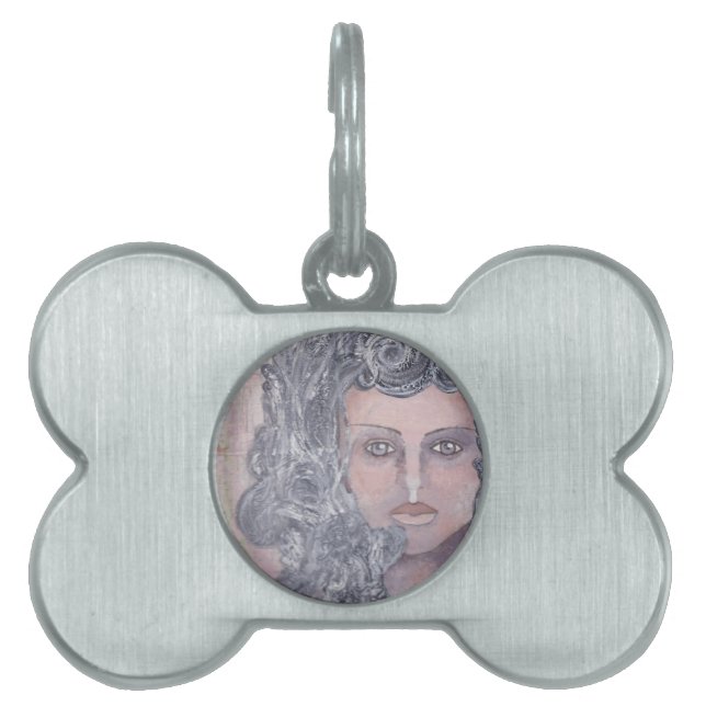 Placa Para Mascotas Athena el gris (Frente)