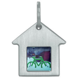 Placa Para Mascotas Atrapado en la nieve