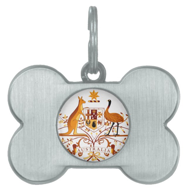 Placa Para Mascotas Australia COA Brown (Frente)