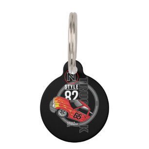 Placa Para Mascotas Auto de Carreras _ Motor 14