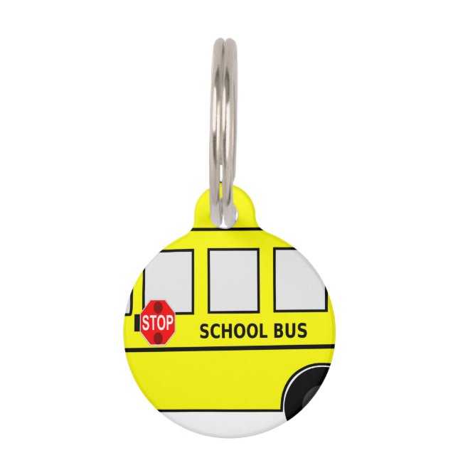 Placa Para Mascotas Autobús escolar (Anverso)