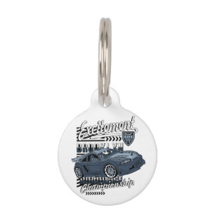 Placa Para Mascotas Automóvil de Carreras _ Motor