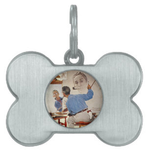 Placa Para Mascotas Autorretrato triple