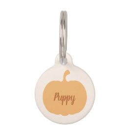 Placa Para Mascotas Autumest Harvest Little Pumpkin Nombre personaliza