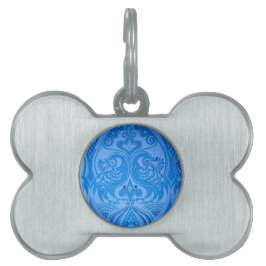 Placa Para Mascotas Aves pavos reales orientales azules