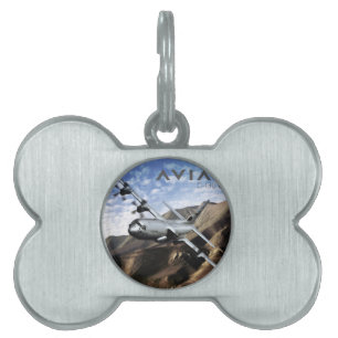 Placa Para Mascotas Avión militar C-130 HERCULES