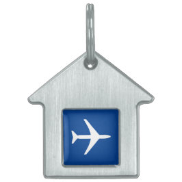 Placa Para Mascotas Avión piloto de vuelo