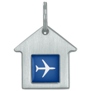 Placa Para Mascotas Avión piloto de vuelo