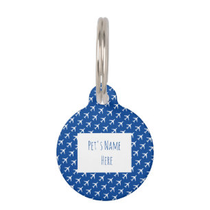 Placa Para Mascotas Avión piloto de vuelo