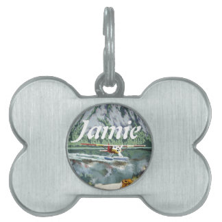 Placa Para Mascotas Avión Y Viajes De Pesca De Alaska Bush