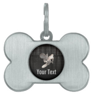 Placa Para Mascotas Azote del motocrós; Negro fresco