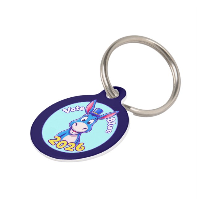 Placa Para Mascotas azul en 2026 (Lateral)