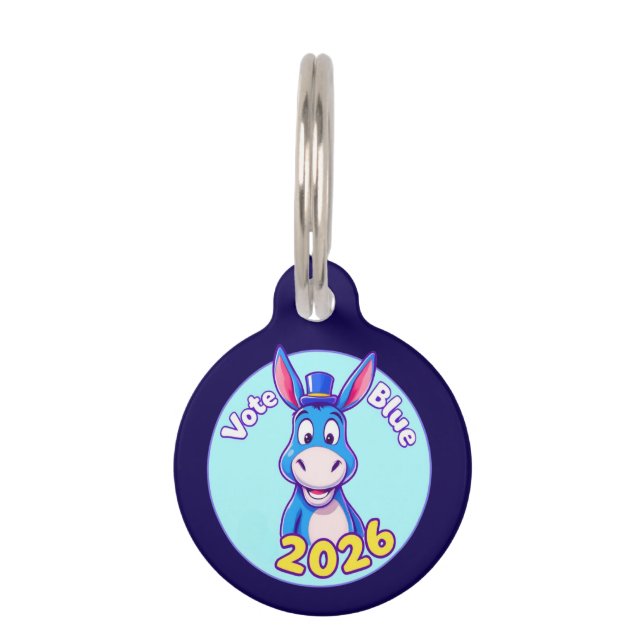 Placa Para Mascotas azul en 2026 (Anverso)