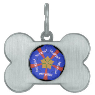 Placa Para Mascotas Azul irrisorio Hakuna Matata