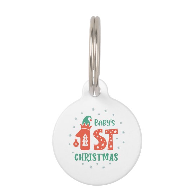 Placa Para Mascotas Baby's First Christmas  (Anverso)