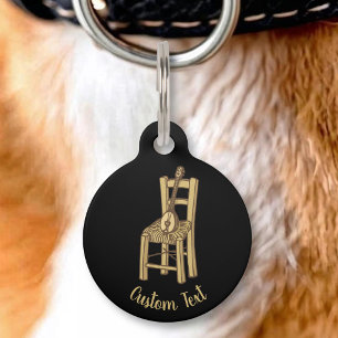 Placa Para Mascotas Baglama en silla