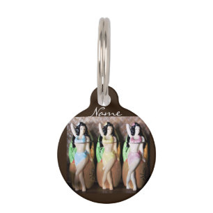 Placa Para Mascotas Bailarines hula hawaianos Thunder_Cove