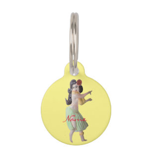 Placa Para Mascotas Bailarines hula hawaianos Thunder_Cove