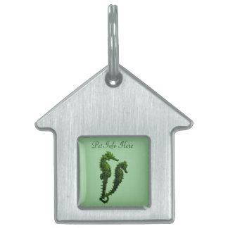 Placa Para Mascotas Baile De Los Caballos De Mar (Verde)