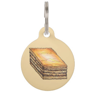 Placa Para Mascotas Baklava dulce filo dulce postre de miel pastelería