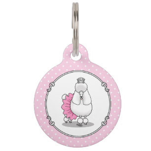 Placa Para Mascotas Ballet divertido Ballerina Princesa Poodle Perro (