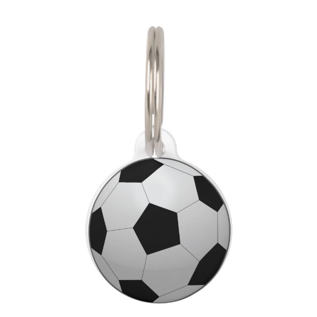 Placa Para Mascotas Balón de fútbol (Anverso)