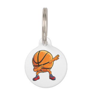 Placa Para Mascotas Baloncesto Dabbing Ball Graciosos Niños Hombres De