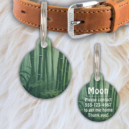 Placa Para Mascotas Bamboo Forest with River