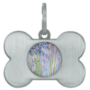 Placa Para Mascotas Bambú