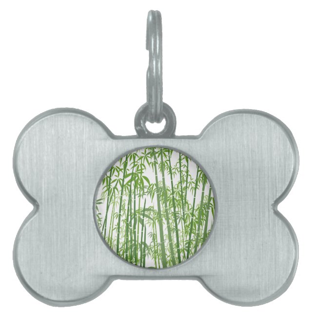 Placa Para Mascotas Bambú 7 (Frente)