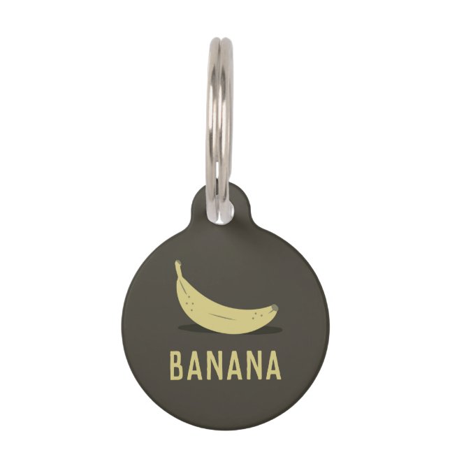 Placa Para Mascotas Banana (Anverso)