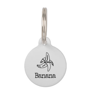 Placa Para Mascotas Banana de monos abierta