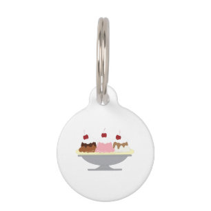 Placa Para Mascotas Banana dividida