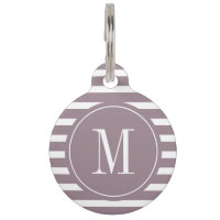 Banda morada y blanca moderna con monograma