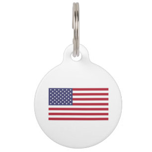 Placa Para Mascotas Bandera americana