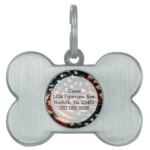Placa Para Mascotas Bandera Americana-Camuflaje por Shirley Taylor